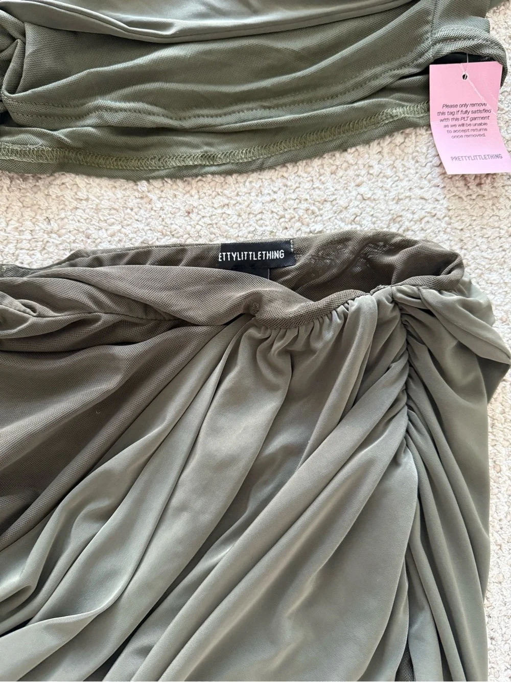 NWT PLT Asymmetric Two-Piece Wrap Top & Mini Skirt Set